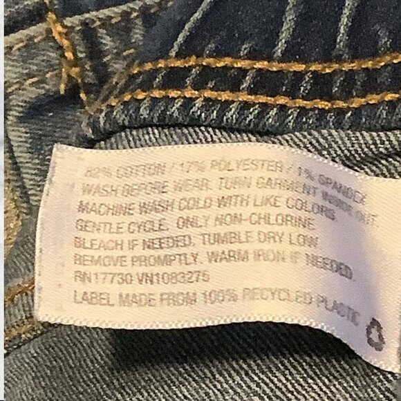 Cherokee Girls Size 6 Blue Jeans Denim Blend Elastic Waist - Picture 4 of 13